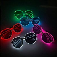 Lunettes ovales lumineuses à LED blanches pour bar/KTV/discothèque, accessoires de spectacle JL 9012