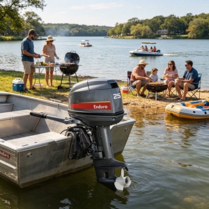 Nouveau moteur 2 temps 25 CV résistant à la corrosion, idéal pour la pêche en eau salée et les bateaux de plaisance - Product Image 2