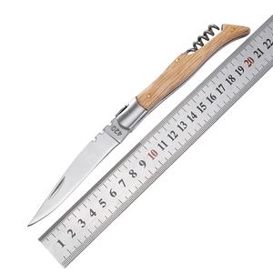 3.6 "acier inoxydable <span class=keywords><strong>Yatagan</strong></span> lame forgé traversin motif abeille décoré printemps tire-bouchon Zebrawood poignée Laguiole couteau de poche - Product Image 6