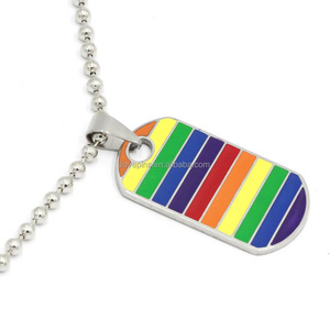 Pita Kesadaran Kanker Payudara Enamel Lembut Promosi Murah Label Anjing dengan Rantai - Product Image 3