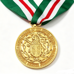 Médaille commémorative en métal plaqué or 3D avec ruban, souvenir pour événements - Product Image 6