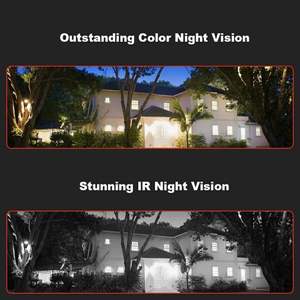 H.265 Hik Compatible 2K 4MP 180 grados panorámico doble lente ColorVu <span class=keywords><strong>IP</strong></span> PoE cámara de seguridad Full Metal al aire libre CCTV Bullet Cámara - Product Image 4