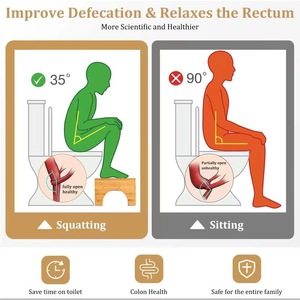 Wooden toilet <b>stool</b>, <b>bamboo</b> toilet seat, multi-functional toilet <b>stool</b>, adult toilet seat, toilet <b>stool</b> - Product Image 3