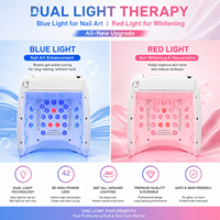 Lampe à ongles rechargeable blanche minimaliste 126W avec détection intelligente, séchoir UV LED, machine à polymériser le vernis gel et éclaircissant à la lumière rouge