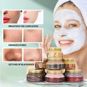 Private Label Face Skin Brighten Clay <strong>Mask</strong> Blackhead Cleaning Organic Honey Vanilla Dead Sea Avocado Turmeric Clay <strong>Mask</strong> - Product Image 4