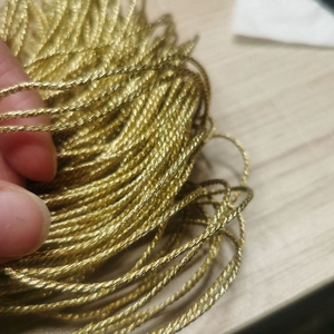 Ba sợi của vàng-cọ xát trang trí quần áo dây macrame dây cho nhà sử dụng lõi vàng treo dây - Product Image 2
