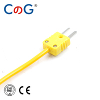 CG K Type Probe Permukaan Thermocouple -50 Hingga 500C Sensor Suhu Kontak Genggam dengan Kabel untuk Termostat Digital