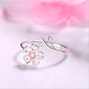 Elegante Juego de Joyería Fina de Plata de Ley 925 con Circonitas Púrpuras en Forma de Flor <span class=keywords><strong>para</strong></span> <span class=keywords><strong>Mujer</strong></span> - Product Image 6