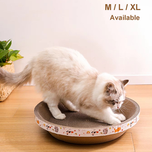 Cartoon Design <span class=keywords><strong>Cat</strong></span> Scratcher für kleine/mittlere/große Katzen (M/L/XL) Wellpappe Katzen bett und Kratz brett - Product Image 2