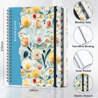 Carnet de notes personnalisé pour étudiants, journal quotidien et hebdomadaire, agenda spirale, planificateur non daté, impression personnalisée, papier avec film mat