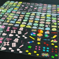 Autocollants pour gobelets A5, pelables individuellement, imperméables, de haute qualité, personnalisés, en PET UV, pour dessins animés, écologiques, vente en gros
