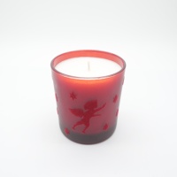 Bougies Artisanales en Verre Sablé avec Feuilles d'Érable – Contenants en Verre Recyclable – Bougies Personnalisées pour Fêtes et Décoration Intérieure