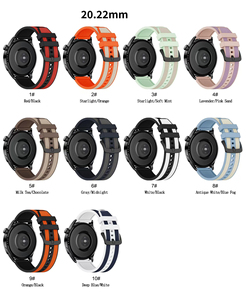 BEEFLYPOWER Correas de Reloj de Silicona de Goma de 20 mm 22 mm, Nuevo Diseño, para Relojes Huawei GT <span class=keywords><strong>2</strong></span> 3 4, Repuesto - Product Image 2