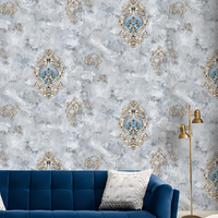 Papier peint vinyle PVC imperméable KingMair, motif floral traditionnel malaisien pour hôtel, chambre, salon, administration