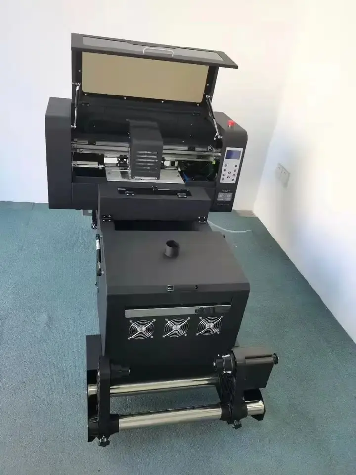 Tamaño A3 con XP600 2 cabezales CMYK Tinta de impresión blanca Impresoras de inyección de tinta multicolor Impresora DTF XP600