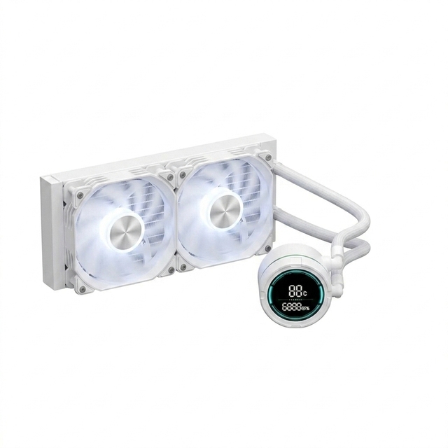 240mm AIO Liquid CPU Cooler with Infinity ARGB Logo Fluid Bearing & Aluminum Heatsink for Gaming PCs and Computer Cases