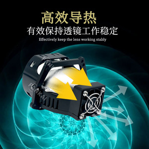 Ais Square <b>Mirror</b> Led Lens 6+3 Chip Double <b>Light</b> Cup Design For Car Headlight - Product Image 2