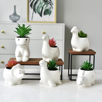 Pot bunga keramik Desain hewan dinosaurus, Pot bunga keramik tanpa bunga buatan