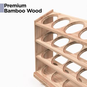 Support de dosettes <span class=keywords><strong>Nespresso</strong></span> <span class=keywords><strong>Vertuo</strong></span> en bois de bambou à 4 niveaux Étagère de <span class=keywords><strong>rangement</strong></span> de 20 capacités Étagère de cuisine à double étage pour le <span class=keywords><strong>rangement</strong></span> - Product Image 5