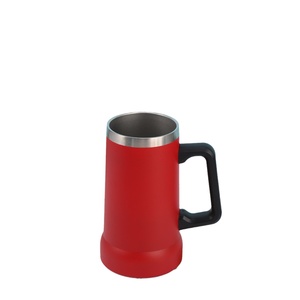 Chope à bière en acier inoxydable à double paroi de 24oz avec poignée Style brésilien de grande capacité pour les fêtes chaudes ou froides - Product Image 1