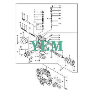 3TNV76 PIT TÔNG <span class=keywords><strong>ASSY</strong></span> 119717-51100 Cho Yanmar 3TNV76-HGE Động Cơ - Product Image 1