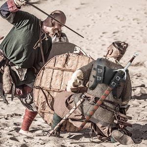 Imbracatura Medievale per Doppia Spada, Fondina in Pelle PU, Accessorio per Cosplay da Cavaliere Vichingo per LARP Halloween - Product Image 4