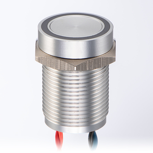 Latching 12V 24V Aluminum Housing 19mm Momentary Or Maintained Action For Industrial <b>Control</b> Panel Piezo Switch - Product Image 3