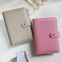 Carnets personnalisés A6 A5 avec reliure à anneaux dorés, organiseur à feuilles mobiles pour enveloppes d'argent, feuilles de budget, autocollants, reliure en cuir PU pour budget