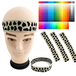 Kadınlar için ücretsiz örnek üreticisi özel jakarlı dokuma elastik bant elastik saç bandı