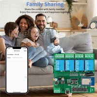 Module Wifi Tuya 433MHZ 4 canaux, module de commutation de porte de garage Wifi 2.4G, module de relais, interrupteur sans fil AC 85-265V