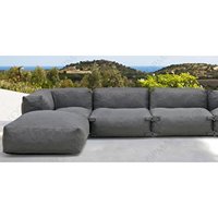 Sofá Modular de Poliéster Beige, Dimensiones: 65 cm de Alto, 90 cm de Ancho, 87 cm de Profundidad