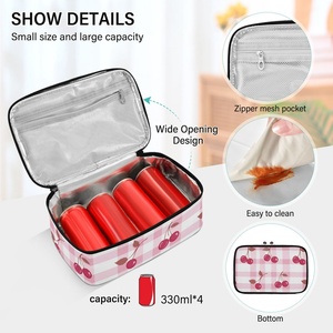 New Arrival Custom <b>Sublimation</b> Checked Print Insulated Thermal Cooler Lunch Bags for Kids Adults Food Delivery - Product Image 3