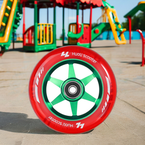 Roues de Trottinette Pro de 110 mm à Haute Précision et Vitesse, Couleur Personnalisable, Noyau Métallique en Alliage PU, Frein à <span class=keywords><strong>Pied</strong></span> pour Cascades Deux Roues, Roulement à Billes Durable - Product Image 5