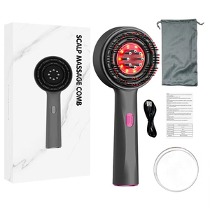 Peine Masajeador de Cuero Cabelludo con Terapia de Luz Roja, Recargable por USB, Batería de Litio - Product Image 3