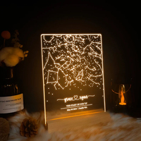 Cadres photo en bois personnalisés avec veilleuse LED sept couleurs Plaque en acrylique avec cœur Support en bois Lampe de table Personne