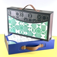 Boîte pliante en carton avec poignée en cuir, avec amour, vêtements de mariage, valise magnétique pour chaussures, boîte cadeau, boîtes d'emballage