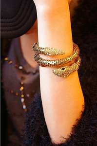 Bracciale a Polsino con Motivo <span class=keywords><strong>Serpente</strong></span> in Stile Punk, Nuovo Arrivo all'Ingrosso, per Uomo e Donna, Bracciali Dorati. - Product Image 4