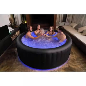 Jacuzzi Exterior Moderno y Ecológico OHO con Luces LED y Hidromasaje <span class=keywords><strong>para</strong></span> 4 Personas, Relajación <span class=keywords><strong>para</strong></span> <span class=keywords><strong>Parejas</strong></span> y Familias - Product Image 1