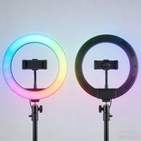 Anneau lumineux de 14 pouces pour ordinateur portable, bureau d'ordinateur |   Lampe vidéo LED à intensité variable pour réunions en ligne, webinaires, bureau à domicile (sans support)