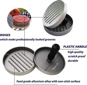 Presse à hamburgers en métal antiadhésif, moule à hamburgers, presse à hamburgers pour des hamburgers parfaits à chaque fois - Product Image 6