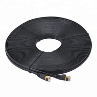 Kabel Patch Ethernet LAN Flat Cat5e UTP Tembaga Murni EXC RG45 untuk Pusat Data, Jaringan, Router, dan Komputer