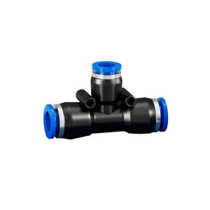 Chen Chi Pneumatic T Type Tee Reducer <b>Connector</b> 8-6mm PBT Plastic <b>Quick</b> Fitting For Air Hose - Product Image 2