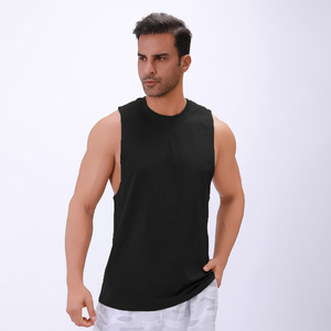 Débardeur de gym pour hommes en coton respirant avec logo personnalisé Stringer Mens Workout Muscle Vente en gros - Product Image 3
