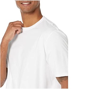 Camiseta casual de verano para hombre, 100% algodón, tejida, con estampado personalizado, cuello redondo, simple, delgada, de secado rápido, transpirable, para actividades deportivas. - Product Image 2