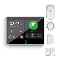 Tuya 7 inci WiFi pintar 4G sistem Alarm keamanan rumah portabel nirkabel ABS kompatibel Alexa Google keamanan rumah pintar