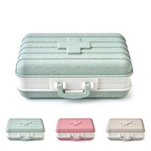 New Eco-Friendly 6 Compartments Pill Organizer Box Plastic <b>Suitcase</b> Pill Box Custom Pill Box - Product Image 2