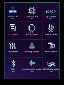 10 "Universal Android pantalla táctil coche Lcd Monitor inalámbrico Carplay navegación Gps <span class=keywords><strong>Audio</strong></span> Video coche reposacabezas monitores de pantalla - Product Image 3