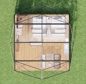 Tente de glamping de luxe géométrique toutes saisons pour sites de villégiature et camping écologique – Prix de gros - Product Image 2