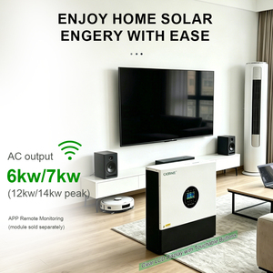 ODM OEM Onduleur Solaire Hybride 7kW Double Sortie MPPT Entrée <span class=keywords><strong>PV</strong></span> 8000W 48V 230V Monophasé WIFI pour Système de Stockage d'Énergie Domestique - Product Image 4