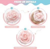 Roses en mousse artificielles et fleurs sèches Arrangements DIY Décorations de mariage pour les fêtes Décoration intérieure pour la Saint-Valentin Fête des mères